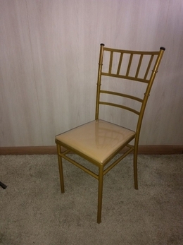 Cadeira de Ferro Tiffany Slim Dourado Ouro 