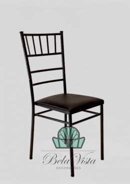 Cadeira de Ferro Empilhável Slim Tiffany Preta
